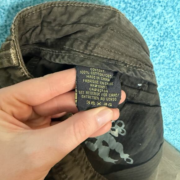 J Brand Men’s Straight Leg Pants Size 36x34 Olive Green Khaki Cotton - Picture 16 of 16